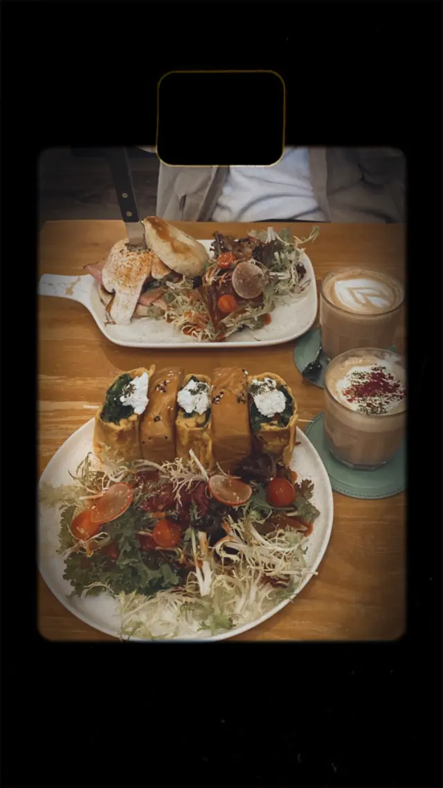 法式蛋卷配布里歐麵包, 紐約客, Cheese  Latte  ,Vanilla  Latte  