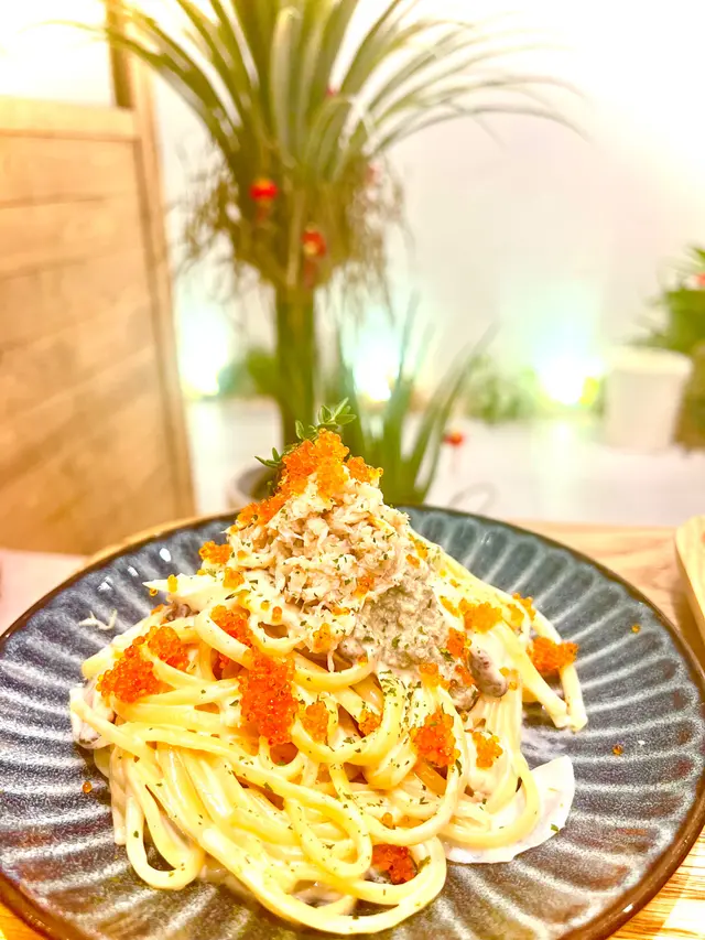 味噌蟹醬蟹籽蟹肉扁意粉