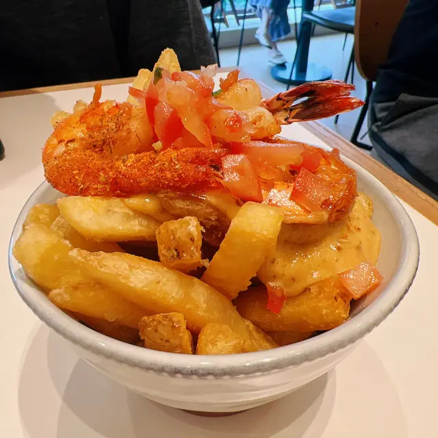 奇尊粉蝦&香蒜蛋黃醬薯條