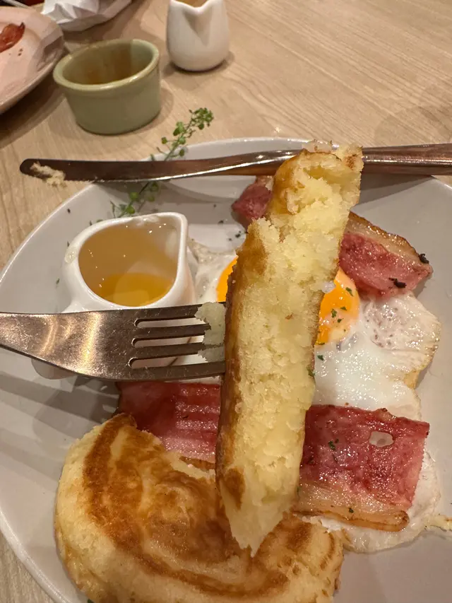 Mix唔好pancake粉，一忽忽咁。有啲又散、又實