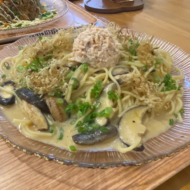 豆乳味噌熟三文魚蓉意大利粉