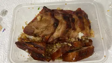 燒鵝叉燒雙拼飯