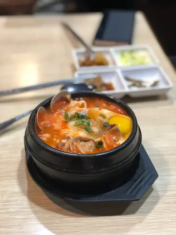 Spicy  seafood  tofu  pot
