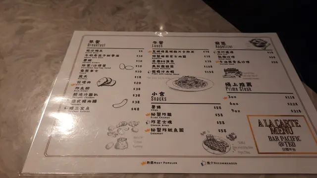 單點餐牌