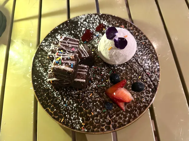 朱古力布朗尼蛋糕配雪糕