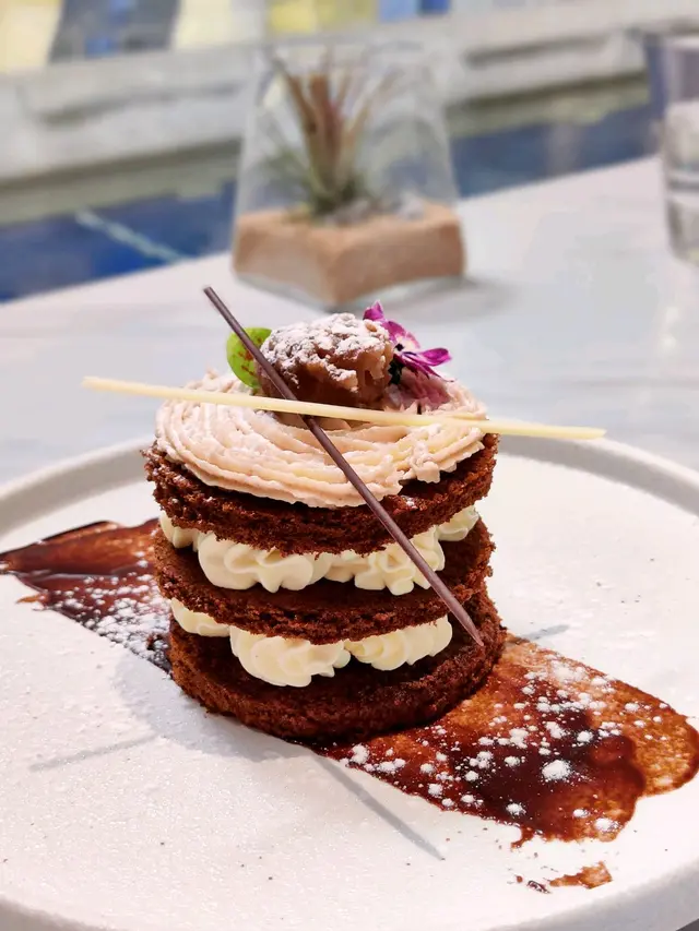 奶油栗子蓉朱古力戚風蛋糕