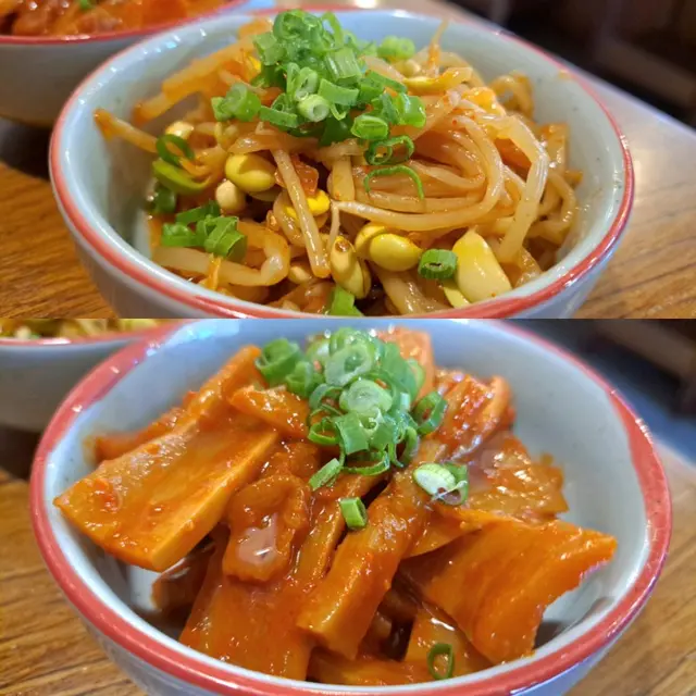 上:辛口芽菜;下辣味荀