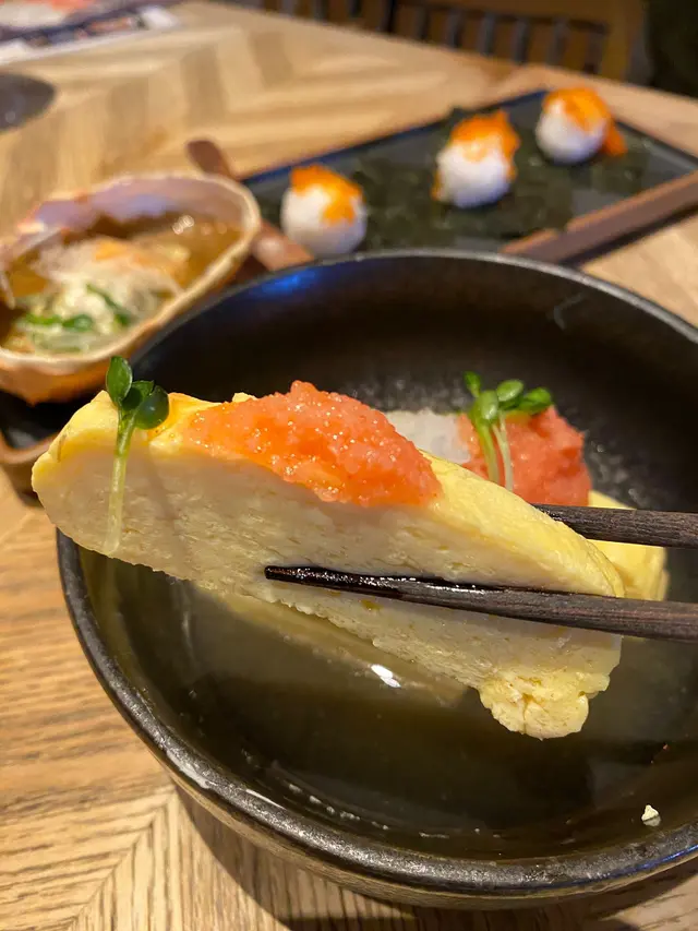 明太子伴玉子燒