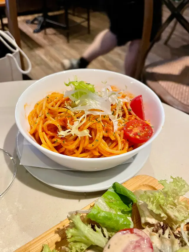 Crab meat spaghetti with tomato sauce (Small)