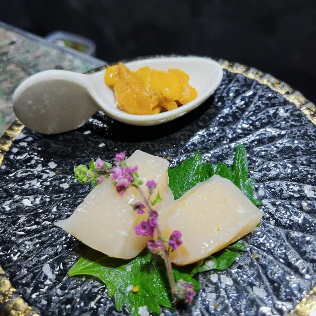 柚子帶子配海膽