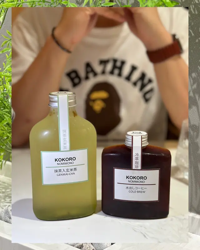 （左）抹茶玄米茶、（右）冷萃咖啡️