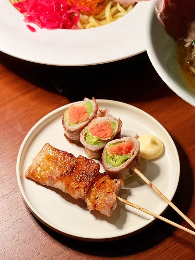 鹽味豚腩 & 生菜明太子卷