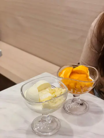 榴梿奶冻配榴梿雪糕