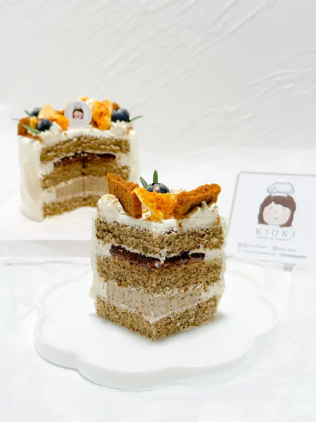 招牌海鹽焦糖 x 伯爵茶戚風(配蜂蜜焦糖脆脆)