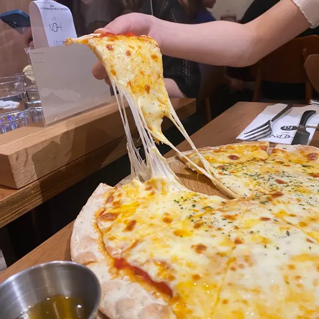 Six cheese pizza 