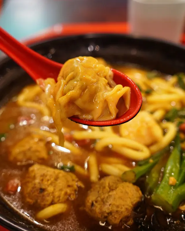 素雲吞, 猴頭菇丸, 素蝦丸, 咖哩湯烏冬