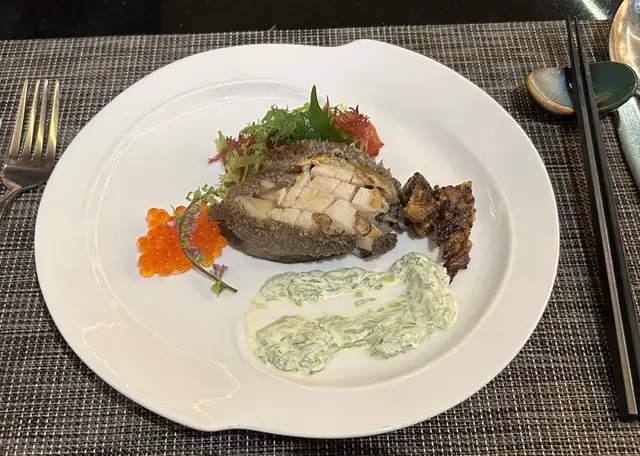 南非活鮑魚配海苔醬