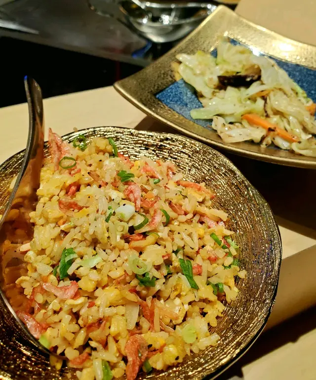 鹿兒島櫻花蝦炒飯配炒什菜