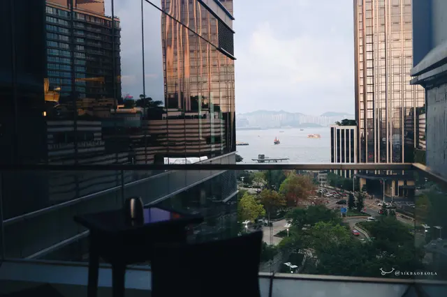 戶外休憩平台也可以欣賞維港景色