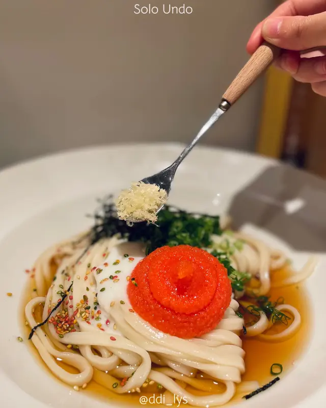 明太子溫泉蛋冷烏龍麵