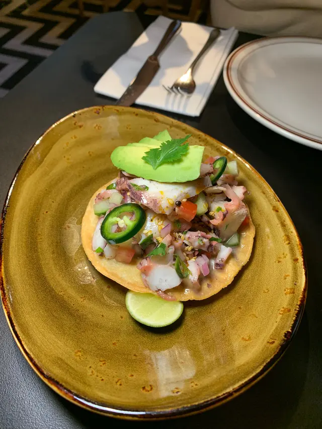 Tostada de Ceviche de Pulpo