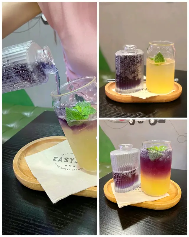 蝶豆花蜜糖青檸梳打