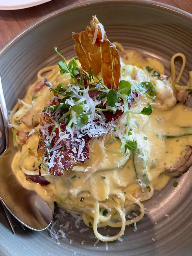 蘆筍煙肉忌廉芝士扁意粉