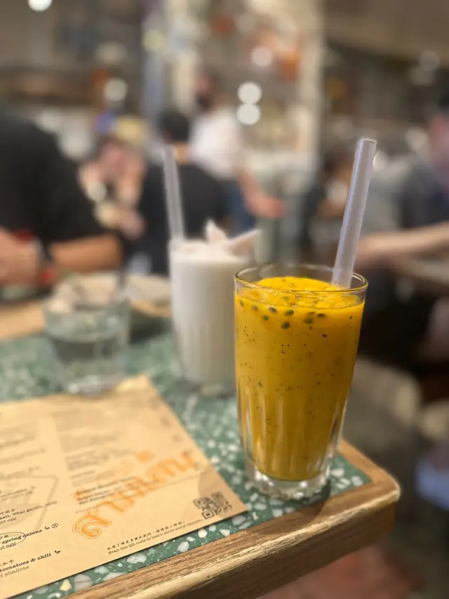 Mango & passionfruit slushie