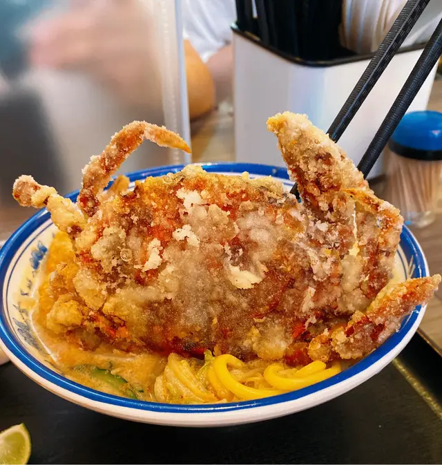 原隻炸軟殼蟹蜆肉無味精椰爺秘傳叻沙摻摻
