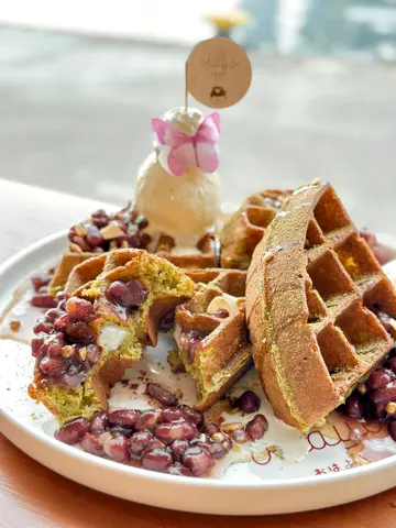 綠茶紅豆麻糬窩夫(每日限量12份）