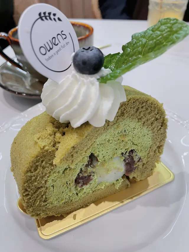 抹茶紅豆麻糬卷蛋