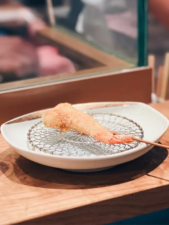 炸天使蝦串