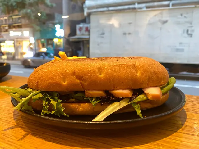 Smoked Chicken Focaccia Sandwich with Fries