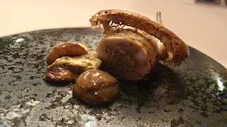 Roasted “free range” Bresse Quail, stuffed with porcini risotto