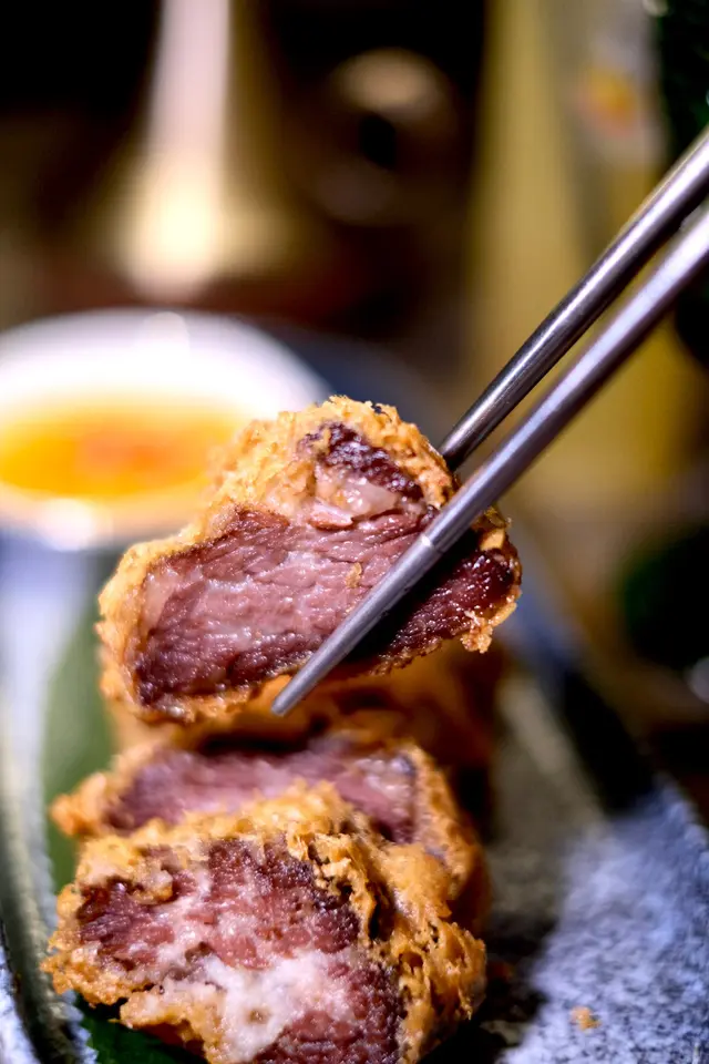 脆皮和牛配香橙柚子醬