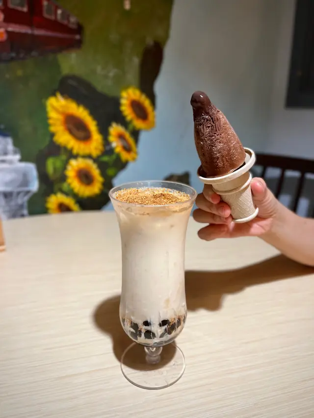 阿華田珍珠豆漿