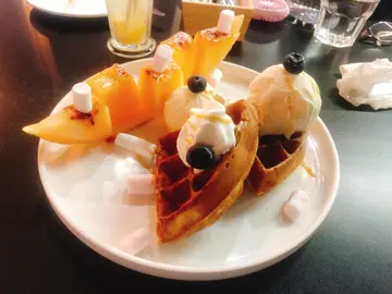 迷你棉花糖焦糖蜜瓜窝夫