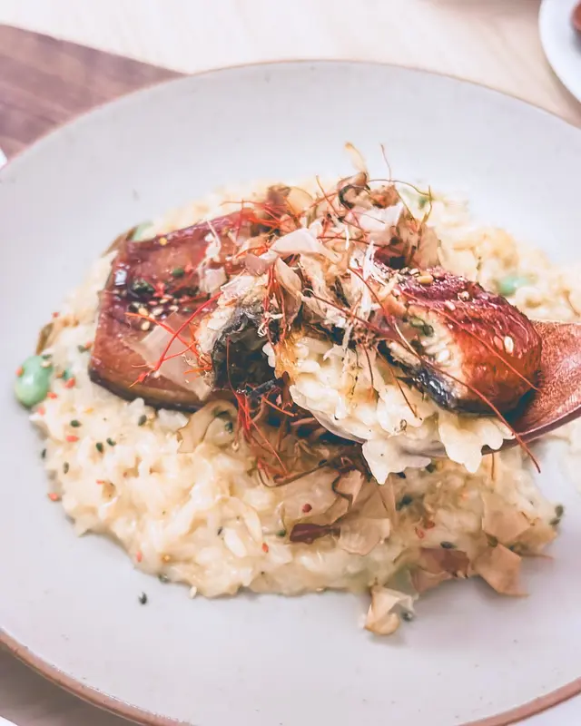 汁燒鰻魚枝豆意大利飯