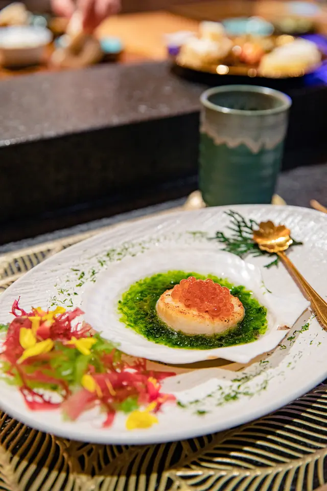 帆立貝配鮮海苔