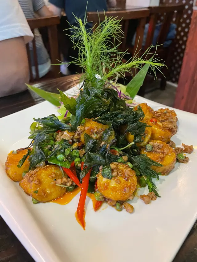 香葉肉碎炒玉子豆腐