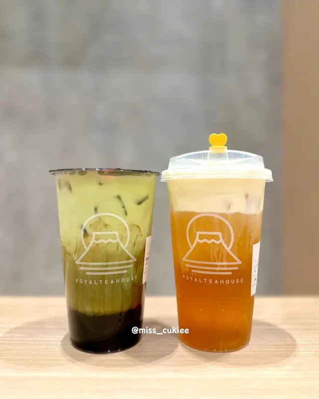 黑糖珍珠鮮奶抹茶 (HK$35/中杯) & 芝士奶蓋桂花烏龍茶 (HK$33/中杯)