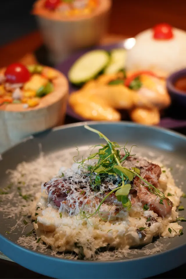 松露雜菌意大利飯 配 香煎牛扒 $198