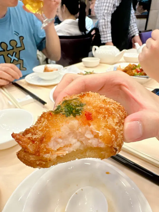 百花炸釀蝦多士