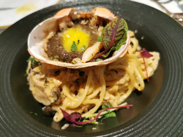 甲羅燒蟹肉蟹膏意大利粉🦀