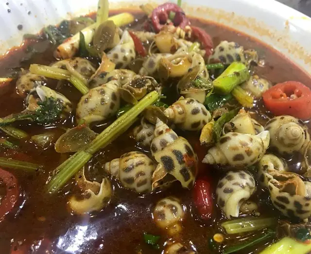 辣酒煮花螺