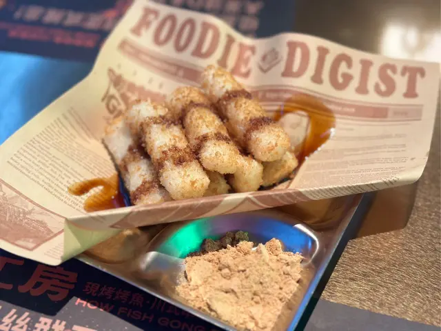 岀面加上黄豆粉同黑糖 外脆內軟(⁎⁍̴̛ᴗ⁍̴̛⁎)