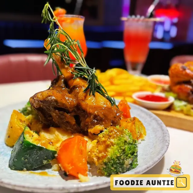 Roasted New Zealand Lamb Shank served with Mediterranean Dips