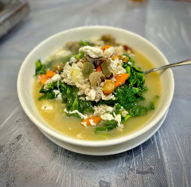 金銀蛋肉鬆浸豆苗