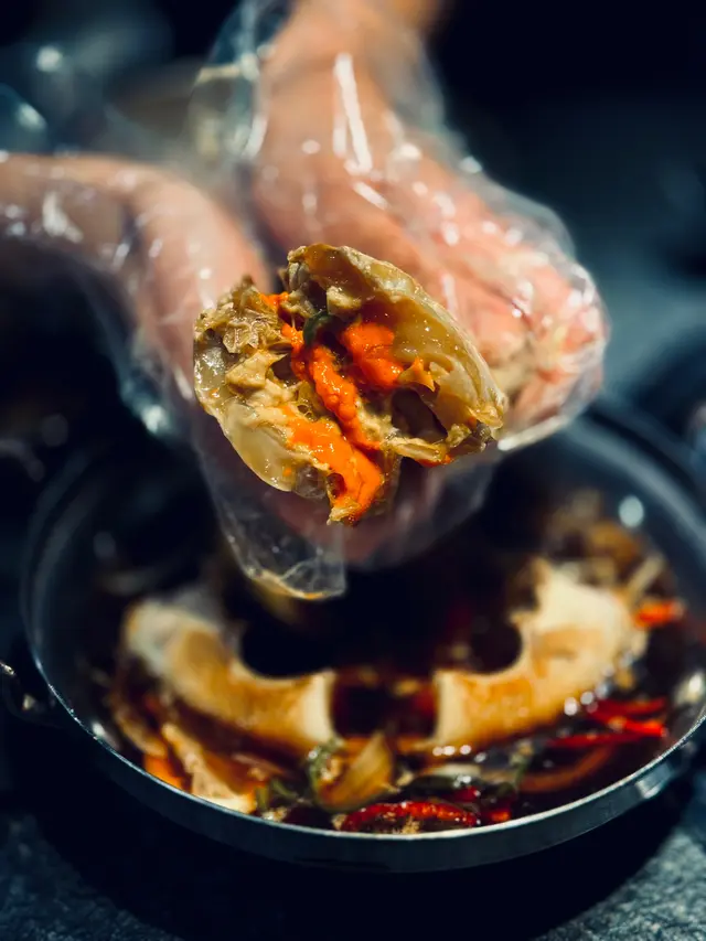 醬油蟹配牛油飯