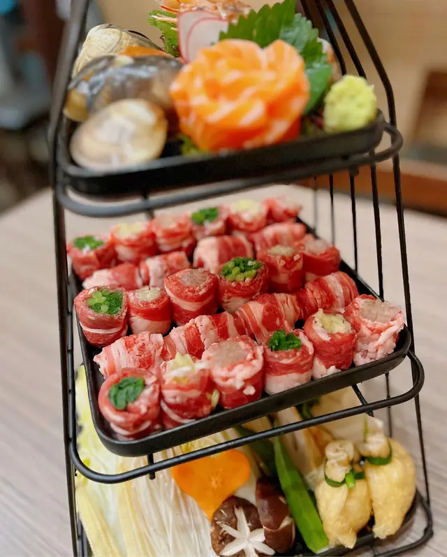 3種の野菜なき牛肉串